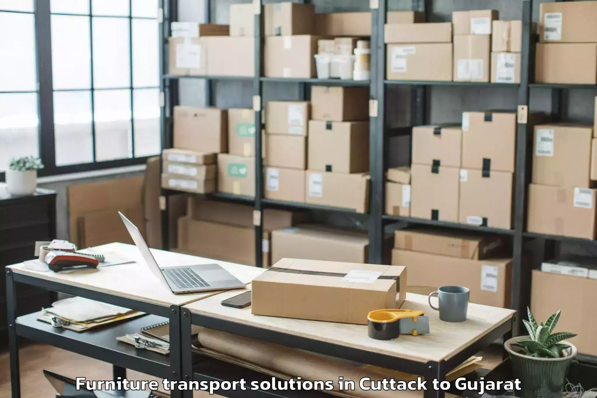 Quality Cuttack to Jetalsar Furniture Transport Solutions